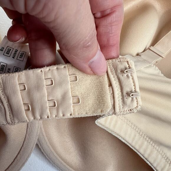 Panache 38G Porcelain Plunge Bra Seamless T-shirt Underwire Lightly Lined 3371 - Picture 7 of 16